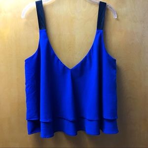 Zara flowy tiered crop top S